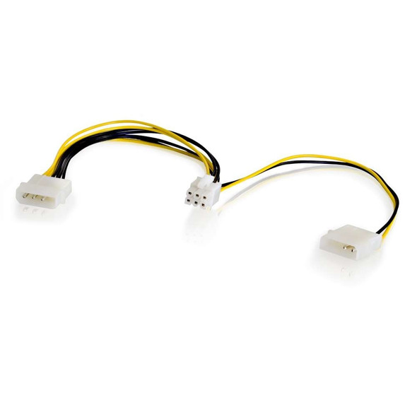6-PIN PCI TO (2) 4-PIN MOLEX POWER CABLE - 35522