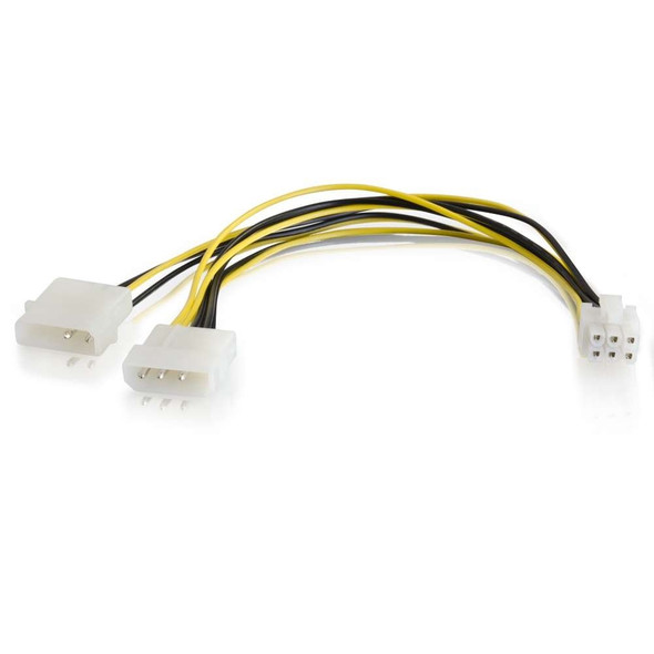 6-PIN PCI TO (2) 4-PIN MOLEX POWER CABLE - 35522