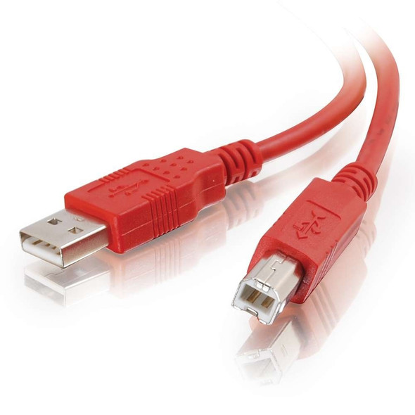 2m USB 2.0 A/B CABLE RED - 35673 ***Discontinued***