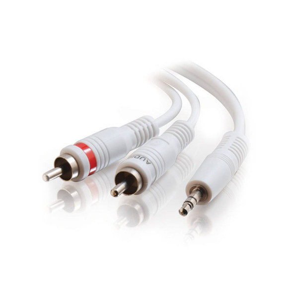 6FT 3.5MM(M) to RCA MALE Y-CABLE WHITE - 40370