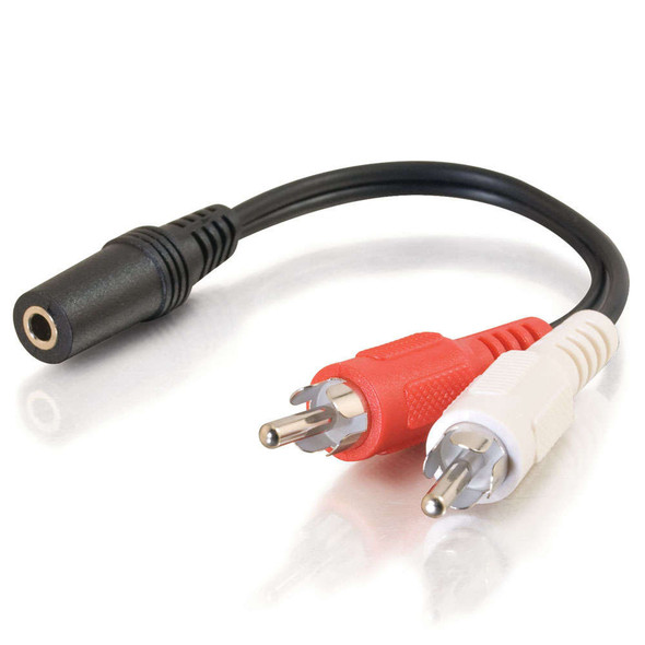 3.5MM STEREO FEMALE TO 2 RCA MALE Y CABLE- 40424