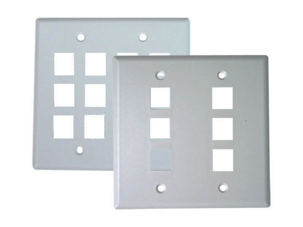 12-PORT ID DG WALLPLATE, WHITE