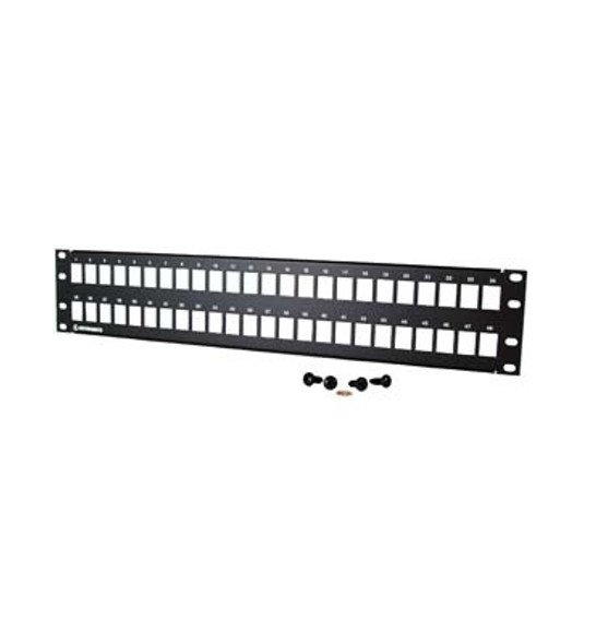 48 PORT, KEYSTONE JACK PANEL FLAT,2RU - SPKSU48