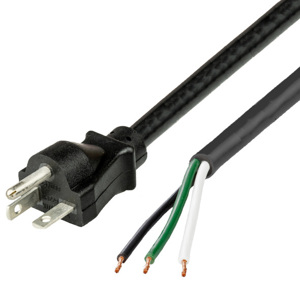 12FT 20A 250V NEMA 6-20P to Open (Whips, Pigtails) Power Cable
