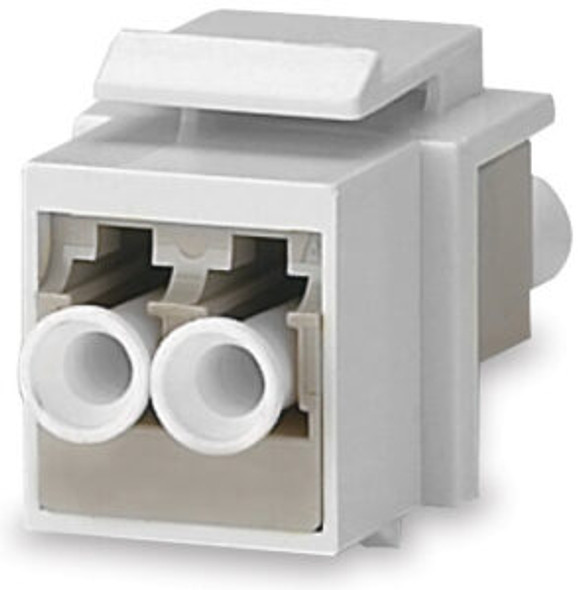 SC OM3/4 Keystone Connector Module, White - CMK-SCG-WH