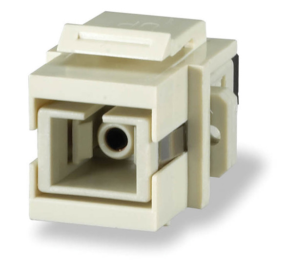 SC SM Keystone Connector Module, Light Ivory - CMK-SCS