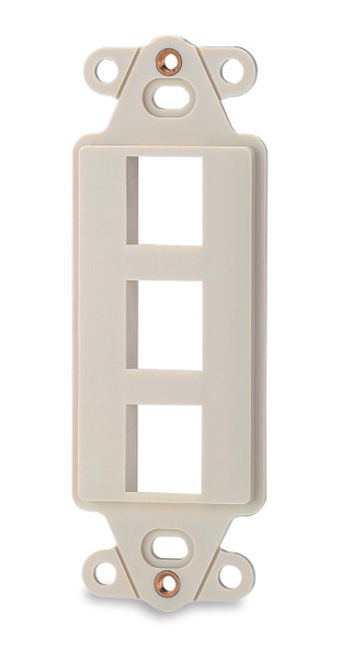 3-Port Decora Style Keystone Adapter, Gray - DA-3-GY {Qty. 10, $1.55/ea.}