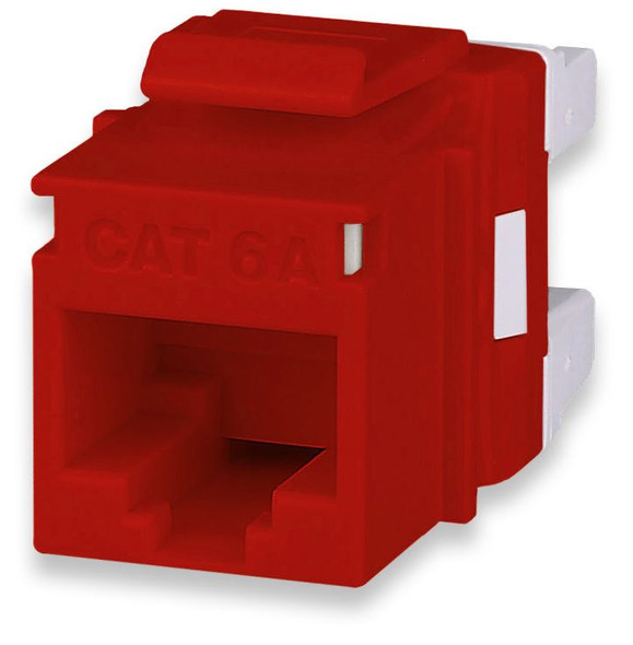 Cat 6A MT-Series Unscreened Keystone Jack, Red - KJ458MT-C6AC-RD {Qty. 20, $8.47/ea.}