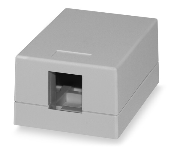 1-Port Surface Mount Box Gray - SMKL-1-GY {Qty. 10, $2.01/ea.}