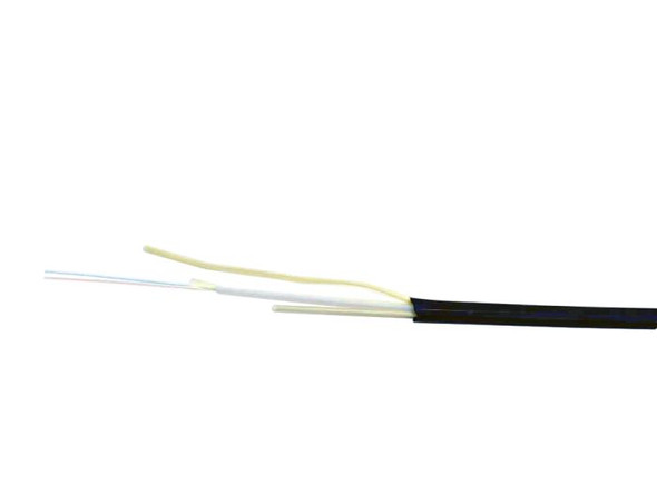 TLC 6 Fiber SM SMF28 Ultra Dry Flat Drop Cable PE Black - S09FD06CZEBL {Qty. 25, $0.65/ea.}