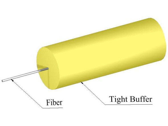TLC Tight Buffer Cable 900um Singlemode SMF28 Yellow - S09TB01CZNPY {Qty. 25, $0.18/ea.}