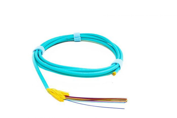 TLC Distribution Cable 12 Fiber Multimode 50/125um (OM4) ClearCurve Riser Aqua - M50DI12C4NRA58 {Qty. 25, $3.42/ea.}