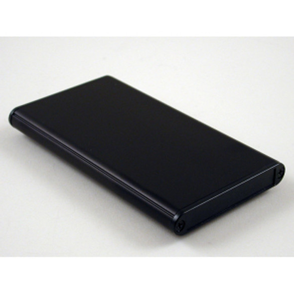 Hammond Manufacturing 1455A1202BK black extruded aluminum enclosure w/ plastic end panels