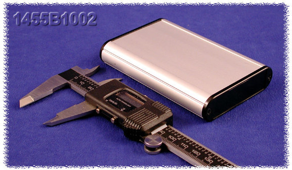 Hammond Manufacturing 1455B1002 extruded aluminum enclosure w/ plastic end panels