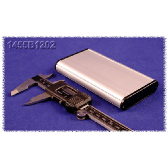 Hammond Manufacturing 1455B1202 extruded aluminum enclosure w/ plastic end panels