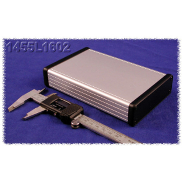 Hammond Manufacturing 1455L1602 extruded aluminum enclosure w/ plastic end panels
