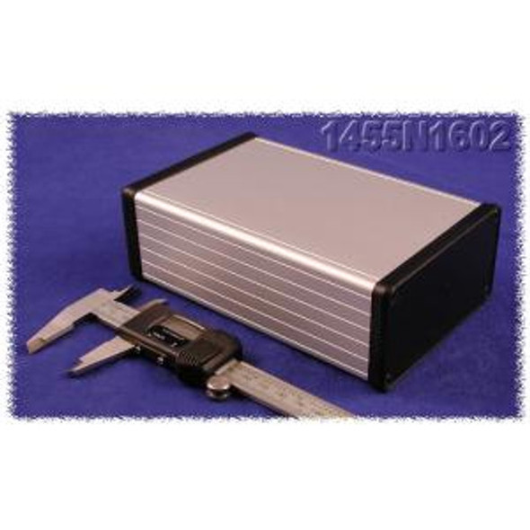 Hammond Manufacturing 1455N1602 extruded aluminum enclosure w/ plastic end panels
