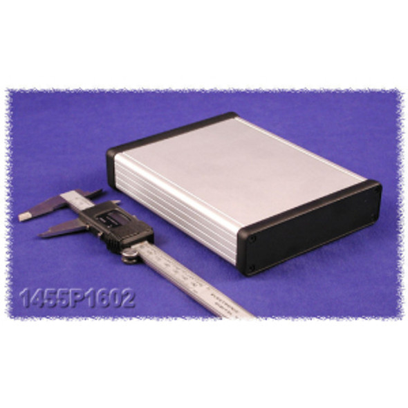 Hammond Manufacturing 1455P1602 extruded aluminum enclosure w/ plastic end panels