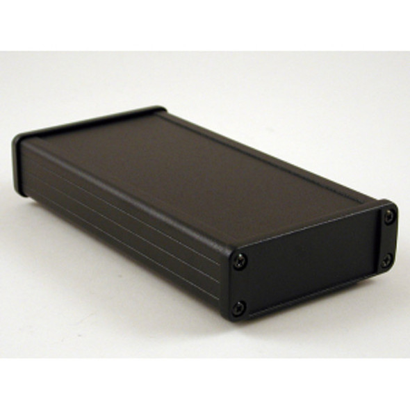 Hammond Manufacturing 1457J1601BK black watertight extruded aluminum enclosure 6.30x3.30x1.12