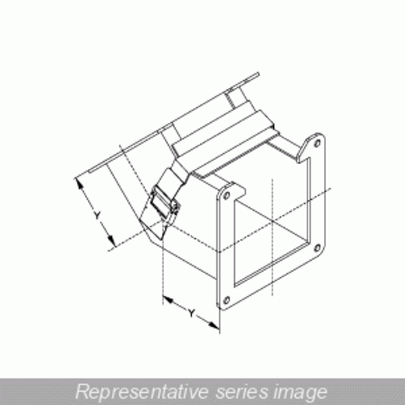 Hammond Manufacturing 1485D4P 45 Degree Elbow Inside Opening