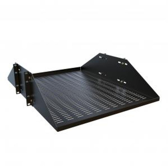 Hammond Manufacturing DNRMV1924BK1 3U Two Post Mounting Deep Channel Vented Shelf