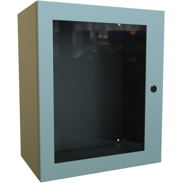 Hammond Manufacturing EN4SD242012WGY Type 4 Hinge Door Mild Steel Wallmount Window Enclosure