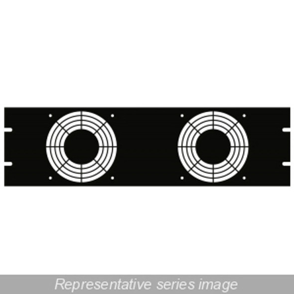 Hammond Manufacturing PPGP191202BK1 3U Fan Grill Panel