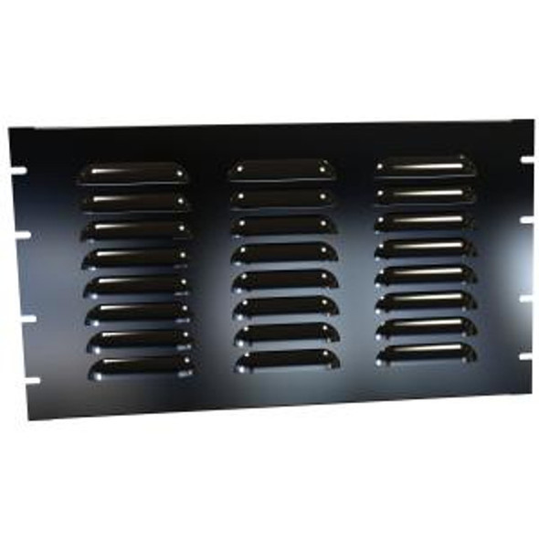 Hammond Manufacturing PVLL19010BK2 6U Louvered Steel Rack Panel