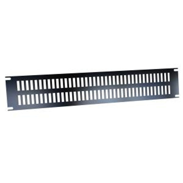 Hammond Manufacturing PVSA19003BK2 2U Slotted Aluminum Rack Panel