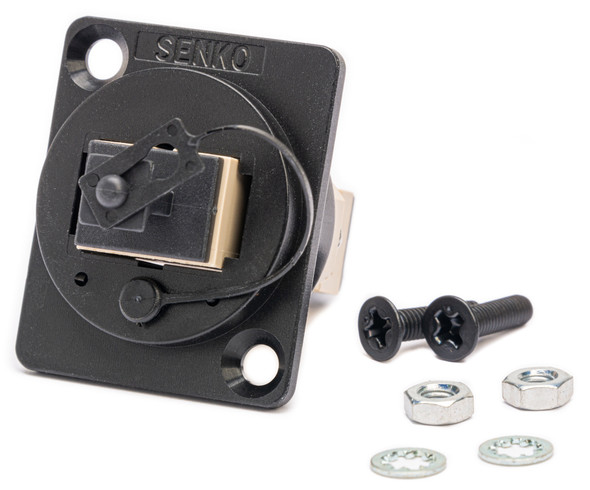 Senko UBC-281 SC Simplex Multimode Panel Mount Fiber Optic Adapter - Beige