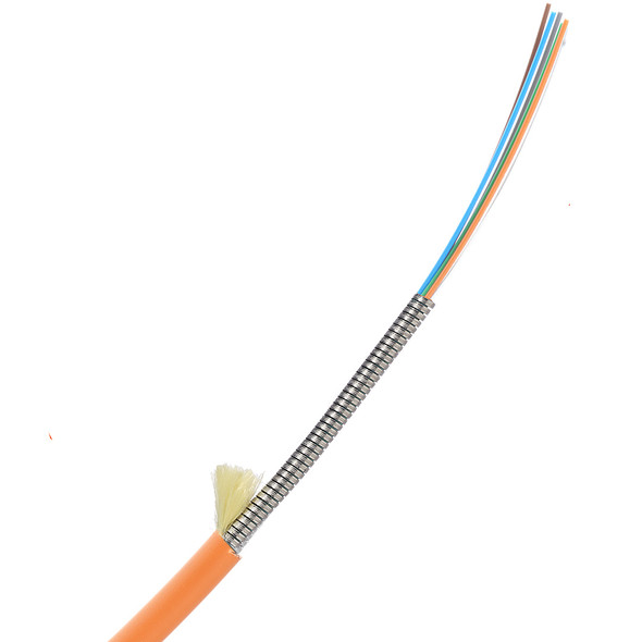 6 Fiber OM1 900um Plenum Indoor Armored Fiber Optic Cable