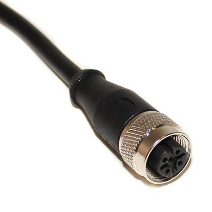 Mueller BU-1669848 Cordset, 5-Position Female Straight-Open End, 22 AWG, 5M