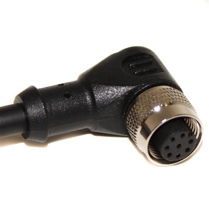 Mueller BU-22731031 Cordset, 8-Position Female Right Angle-Open End, 24 AWG, 1.5M
