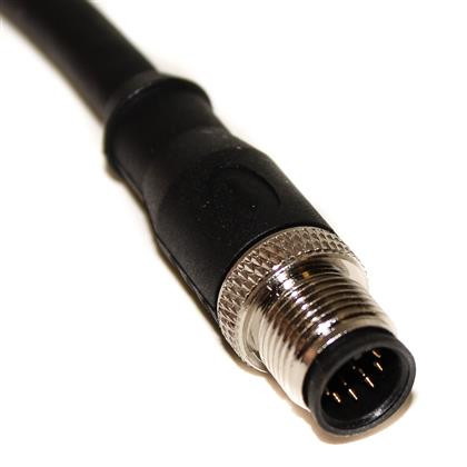 Mueller BU-1406094 Cordset, 8-Position Male Straight-Open End, 24 AWG, 2M