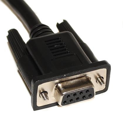 Mueller AI-000712-3 Cordset, 9-Position D-Sub Assembly, Male-Female, 26 AWG, 3'