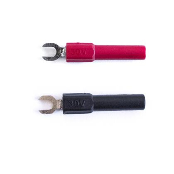 Mueller BU-30211A-02 Kit: Red/Black Spade Connector to 4mm Banana