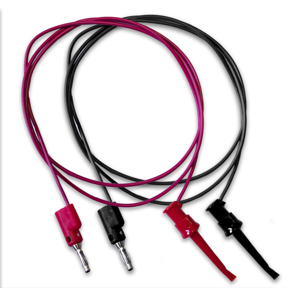 Mueller BU-P3782-36-02 Kit: Red/Black Stackable Banana Plug to Mini Plunger Test Lead, 36"