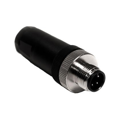 Mueller BU-12ZU01-PG9 M12 Connector, 3-Position Male Straight, 18-22AWG