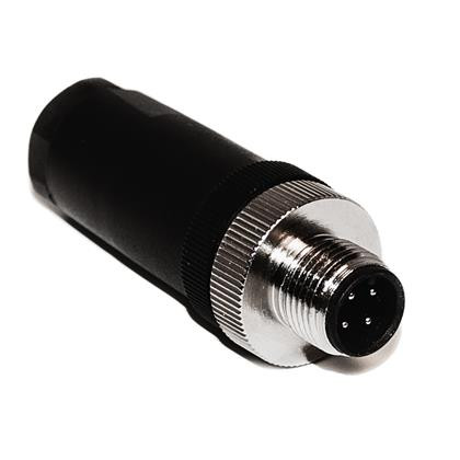 Mueller BU-12ZU03-PG7 M12 Connector, 4-Position Male Straight, 22-26AWG