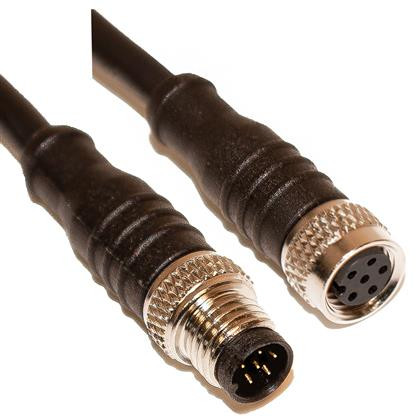 Mueller C86AC03M010 M8 Cord, 6-Position Male Straight to Female Straight, 26AWG, 10M