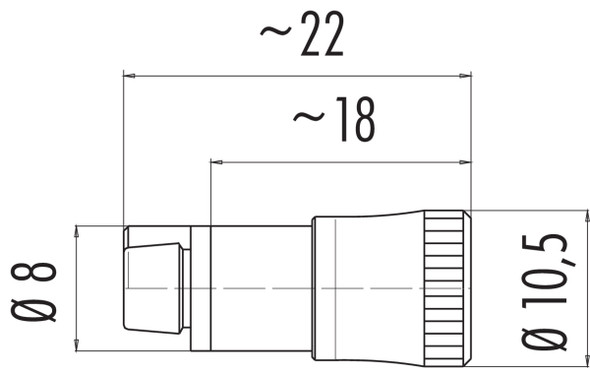 Binder 09-9748-70-03 Snap-In IP40 Female cable connector, Contacts: 3, 2.5-4.0 mm, unshielded, solder, IP40