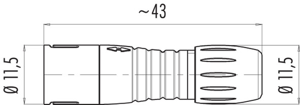 Binder 99-9209-00-04 Snap-In IP67 Male cable connector, Contacts: 4, 3.5-5.0 mm, unshielded, solder, IP67