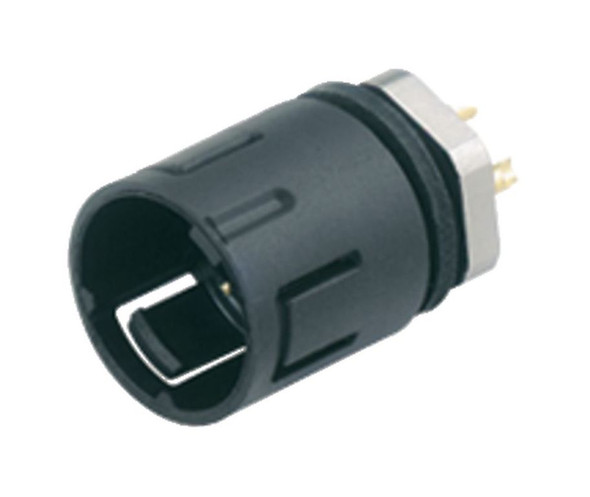 Binder 99-9211-00-04 Snap-In IP67 Male panel mount connector, Contacts: 4, unshielded, solder, IP67 | American Cable Assemblies