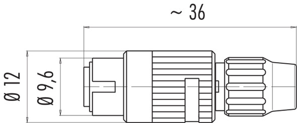 Binder 99-9475-102-07 Bayonet Male cable connector, Contacts: 7, 4.0-5.0 mm, unshielded, solder, IP40