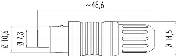 Binder 99-4913-00-05 Push-Pull Male cable connector, Contacts: 5, 3.5-5.0 mm, shieldable, solder, IP67