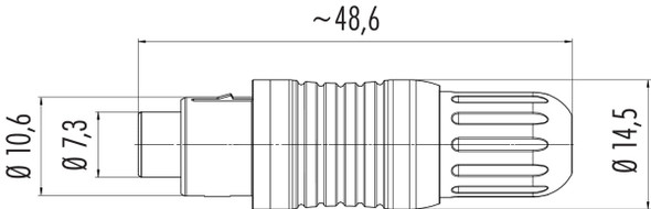 Binder 99-4906-00-03 Push-Pull Female cable connector, Contacts: 3, 3.5-5.0 mm, shieldable, solder, IP67