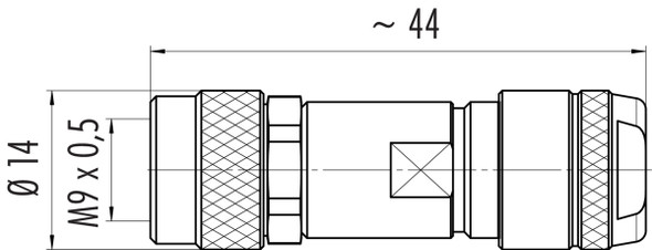 Binder 99-0414-115-05 M9 IP67 Female cable connector, Contacts: 5, 4.0-5.5 mm, shieldable, solder, IP67