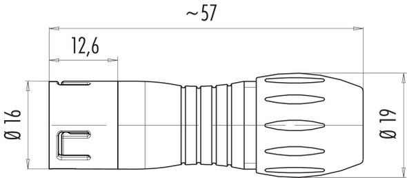 Binder 99-9113-02-05 Snap-In IP67 Male cable connector, Contacts: 5, 6.0-8.0 mm, unshielded, solder, IP67, VDE