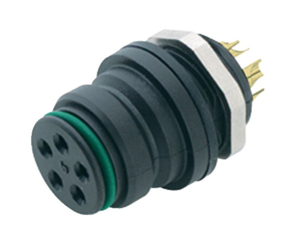 Binder 99-9136-00-12 Snap-In IP67 Female panel mount connector, Contacts: 12, unshielded, solder, IP67, VDE | American Cable Assemblies