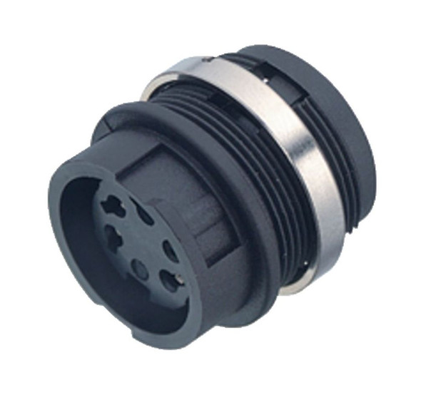 Binder 99-0672-00-24 Bayonet Female panel mount connector, Contacts: 24, unshielded, solder, IP40 | American Cable Assemblies